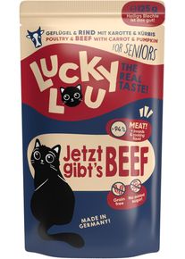 Lucky Lou Lifestage Senior Nassfutter mit Geflügel & Rind, 16x125g