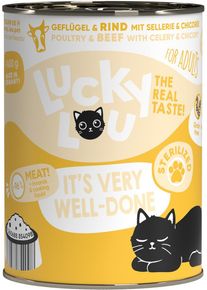 Lucky Lou Lifestage Sterilized Nassfutter mit Geflügel & Rind, 6x400g