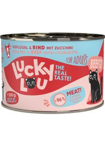 Lucky Lou Lifestage Adult Nassfutter mit Geflügel & Rind, 6x200g