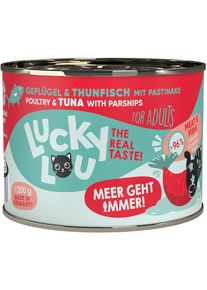 Lucky Lou Lifestage Adult Nassfutter mit Geflügel & Thunfisch, 6x200g