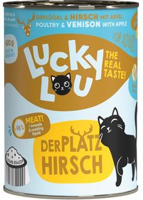 Lucky Lou Lifestage Adult Nassfutter mit Geflügel & Hirsch, 6x400g