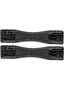 Waldhausen Lackleder Sporenschutz mit Croco-Optik, schwarz