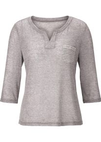 Damske Tričko s 3/4 ruk&aacute;vem lehce průhledn&eacute; &scaron;ed&aacute; ,velikost 50