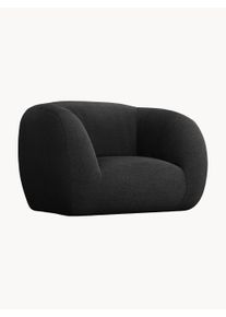 Cosmopolitan Design Bouclé křeslo Essen Černá Akrylové sklo, Dřevo, Umělé vlakno, Umělá hmota, Látka Š 130 cm, H 95 cm