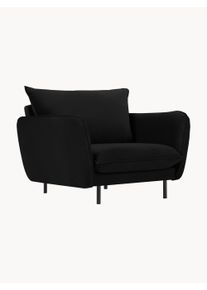 Cosmopolitan Design Křeslo v sametovém vzhledu Vienna Černá Dřevo, Umělé vlakno, Umělá hmota, Kov, Samet, Látka Š 97 cm, H 94 cm