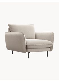 Cosmopolitan Design Křeslo v lněném vzhledu Vienna Béžová, Černá Dřevo, Umělé vlakno, Umělá hmota, Len, Kov, Látka Š 97 cm, H 94 cm