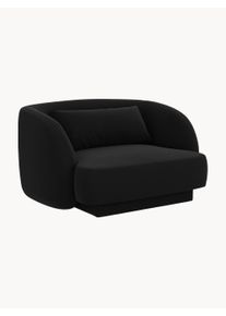Cosmopolitan Design Sametové křeslo Tulum Černá D 103 cm, V 90 cm