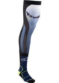 Alpinestars Knee Brace, socks , color: Black/Blue/Neon-Yellow , size: L/XL