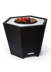 Blumfeldt Hekla 2 v 1, ohniště, Ø 60 cm, odolné vůči vodě a mrazu, grilovací deska, grilovací rošt