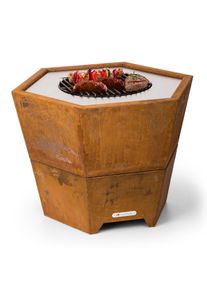 Blumfeldt Hekla 2 v 1, ohniště, Ø 60 cm, odolné vůči vodě a mrazu, grilovací deska, grilovací rošt