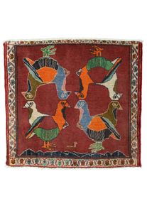 Shiraz Orientální koberec 60 x 60 Červené (Írán) Ručně Vázané