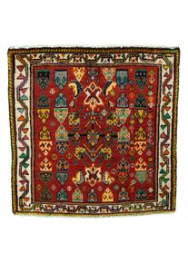 Shiraz Orientální koberec 60x60 Červené (Írán) Ručně Vázané