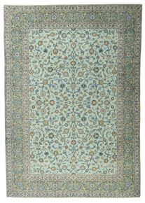 Kashan Orientální koberec 300x420 Zelený (Írán) Ručně Vázané
