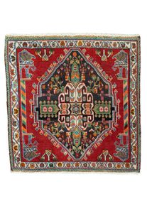 Shiraz Orientální koberec 70x60 Červené (Írán) Ručně Vázané