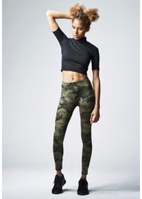 Urban Classics - Camo Wood Camo - Legíny - maskovat - M - 98% Polyester, 2% Elastan,Trikot