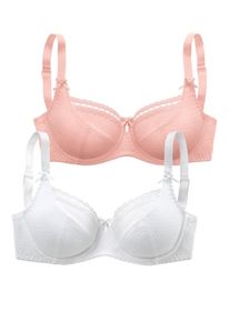 Petite Fleur Ženy Podprsenka broskvov&aacute; / b&iacute;l&aacute; 85