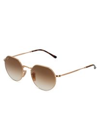 Ray-Ban RB 3565 JACK | unisex sluneční brýle | Čtvercový | Obruba: Kov Zlatá | Barva čoček: Hnědá Celobarevné