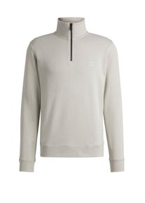 Velk&eacute; Velikosti - BOSS - Bavlněn&yacute; svetr Troyer s n&aacute;&scaron;ivkou s logem - 3XL - B&eacute;žov&aacute;