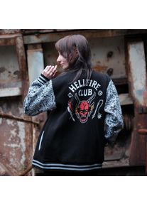 Stranger Things - Hellfire Club College Jacke - L - Schwarz Grau