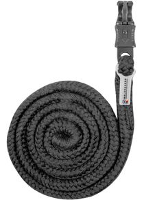 Waldhausen Plus Anbindestrick, Panikhaken, dunkle Beschläge, schwarz