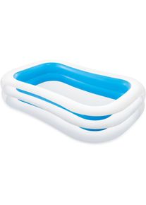 Intex Swim Center Pool Planschbecken, 262x175x56cm, blau/weiß