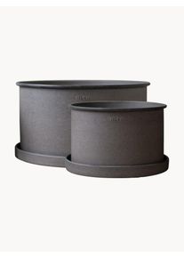 DBKD Sada květináčů Plant, 2 díly Hnědá Kov Sada s různými velikostmi