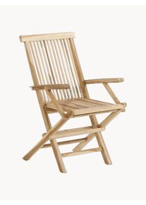 Da’core Sada zahradních skládacích židlí z teakového dřeva Jepara, 2 díly Hnědá Š 56 cm, H 57 cm