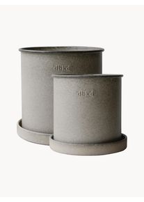 DBKD Sada květináčů Plant, 2 díly Béžová Kov Sada s různými velikostmi