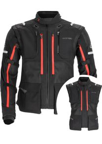 Acerbis Rally Pro, textile jacket , color: Black/Red , size: S