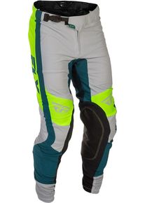 Fly Racing Lite, textile pants , color: Petrol/Grey/Neon-Yellow , size: 34