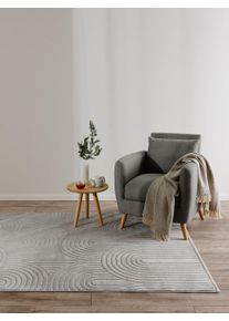 benuta Basic Koberec Claire &Scaron;ed&aacute; 120x170 cm Abstrakt,Geometrick&eacute;