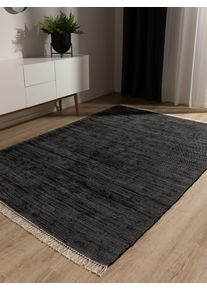 benuta Basic Koberec z recyklovan&eacute;ho materi&aacute;lu Tom Čern&aacute; 60x100 cm Uni,S tř&aacute;sněmi