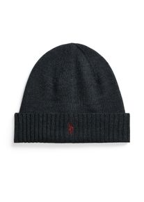 Velk&eacute; Velikosti - Polo Ralph Lauren - Čepice z lehk&eacute; vlny s n&aacute;&scaron;ivkou loga - 0 - Antracit