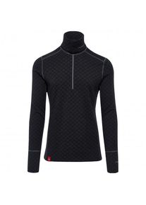 Thermowave Merino Xtreme L/S Shirt 1/2 Zip Turtle Neck Merino base layer Men (3XL, black)