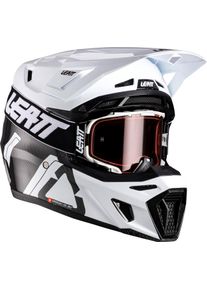 Leatt 9.5 Carbon V26, motocross helmet , color: Carbon/Black/White , size: L
