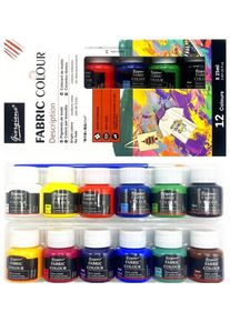 pkstar.cz Barvy na textil - 12 x 25 ml - PK54-56