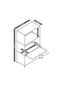 Tchibo - Kovov&aacute; komoda &raquo;Cn3&laquo; se 2 přem&iacute;stiteln&yacute;mi v&yacute;klopn&yacute;mi dv&iacute;řky - barva: hněd&aacute;