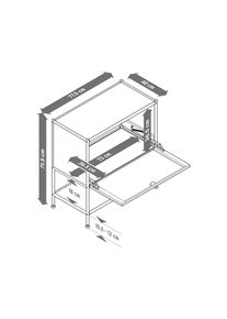 Tchibo - Kovov&aacute; odkl&aacute;dac&iacute; skř&iacute;ňka &raquo;Cn3&laquo; s v&yacute;klopn&yacute;mi dv&iacute;řky, hnědo&scaron;ed&aacute;