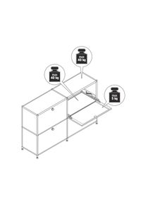 Tchibo - Kovov&aacute; odkl&aacute;dac&iacute; skř&iacute;ňka &raquo;Cn3&laquo; se 4 v&yacute;klopn&yacute;mi dv&iacute;řky - barva: hněd&aacute;