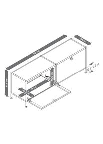 Tchibo - N&iacute;zk&aacute; kovov&aacute; skř&iacute;ňka &raquo;Cn3&laquo; s v&yacute;klopn&yacute;mi dv&iacute;řky - barva: hněd&aacute;