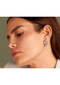 Tchibo - Kreolky Sparkle Donut - barva: bílá