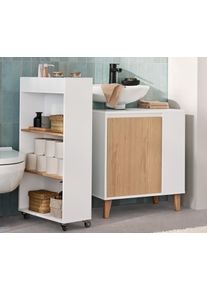 Tchibo - &Uacute;zk&yacute; odkl&aacute;dac&iacute; voz&iacute;k - barva: b&iacute;l&aacute;