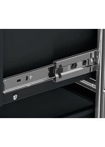 Tchibo - Kovov&yacute; odkl&aacute;dac&iacute; stolek se z&aacute;suvkou &raquo;Cn3&laquo; - barva: čern&aacute;