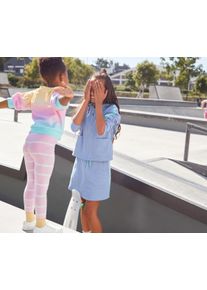 Tchibo - Legíny - pro dívky - vel. 110/116 - barva: modrá/s potiskem