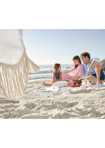 Tchibo - Venkovní polštářek se střapci - barva: modrá