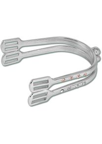 Waldhausen Crystal Damen Sporen mit Perlonriemen, weiß, 20mm