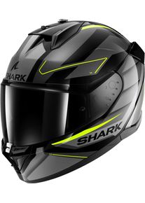 SHARK D-Skwal 3 Sizler, full face helmet , color: Grey/Black/Neon-Yellow , size: XS