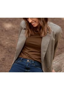 Tchibo - Triko s 3/4 rukávem - pro ženy - vel. S 36/38 - barva: hnědá