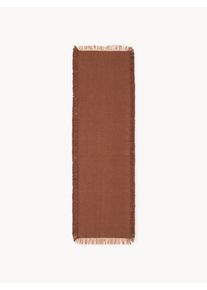 Ručně tkan&yacute; interi&eacute;rov&yacute; a exteri&eacute;rov&yacute; běhoun Marcus Hněd&aacute;, Terakota Uměl&eacute; vlakno &Scaron; 80 cm, D 300 cm | Westwing Collection
