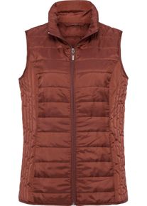 Damske Prošívaná vesta se stojáčkem červenohnědá ,velikost 56